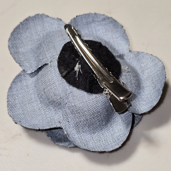 Black Sequin and Silk Rose Fabric Flower - Picture 2 of 2